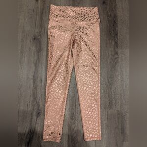 Large Peach Leopard Print Leggings